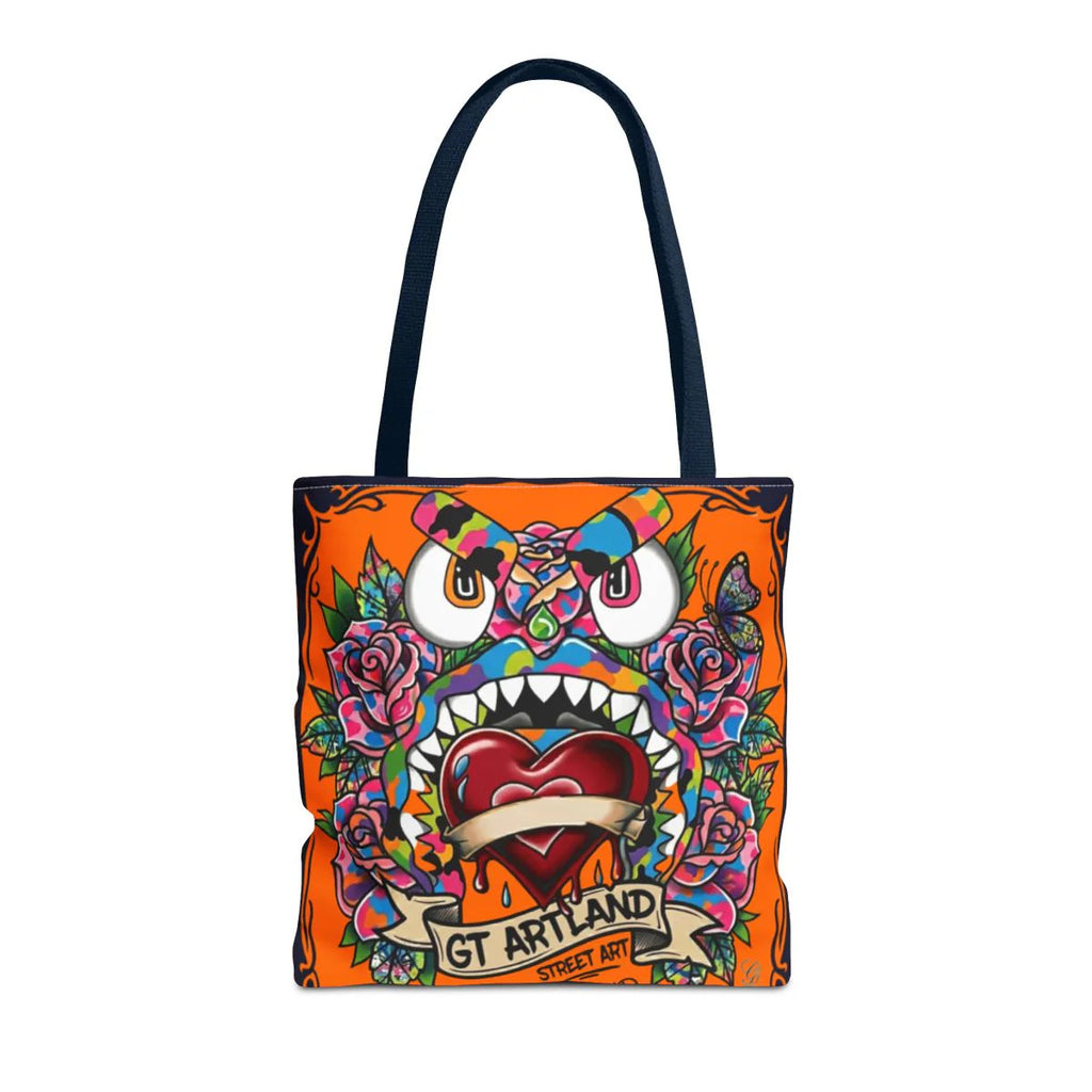 Colorful Gape Tattoo Monster Heart Tote Bag Designer Pumpkin Edition | All-Over