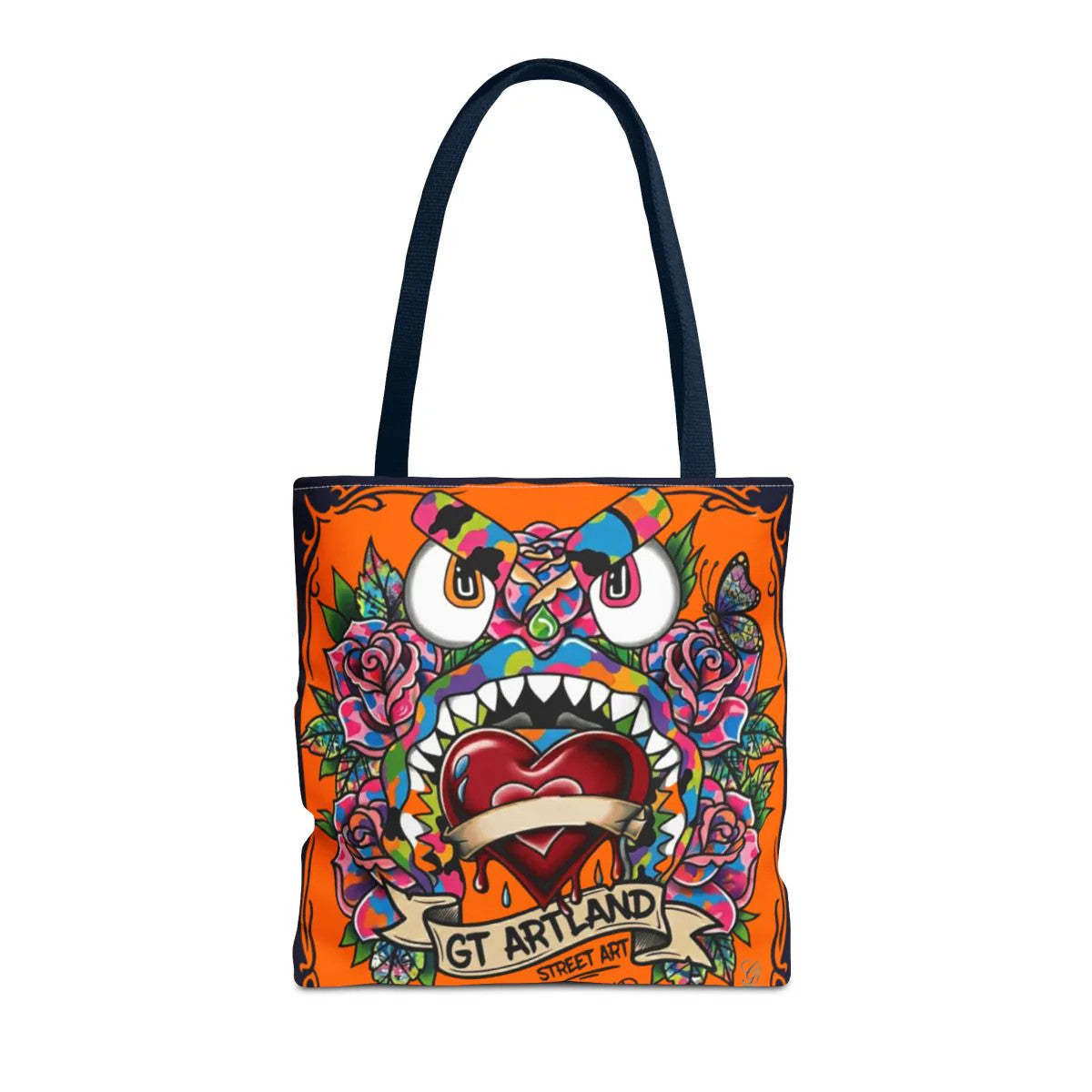 Colorful Gape Tattoo Monster Heart Tote Bag Designer Pumpkin Edition | All-Over