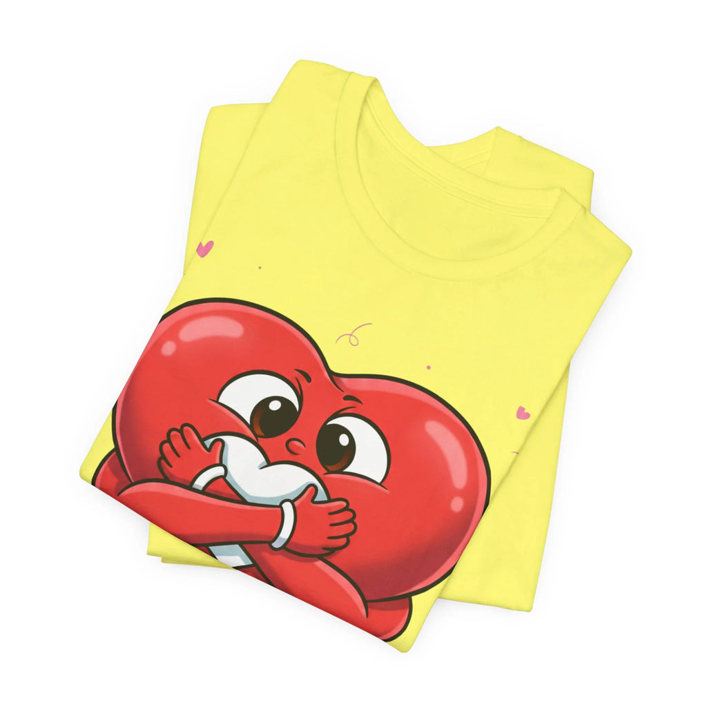 Cute Heart Holding Heart Love Unisex Jersey Short Sleeve Tee by GT Artland