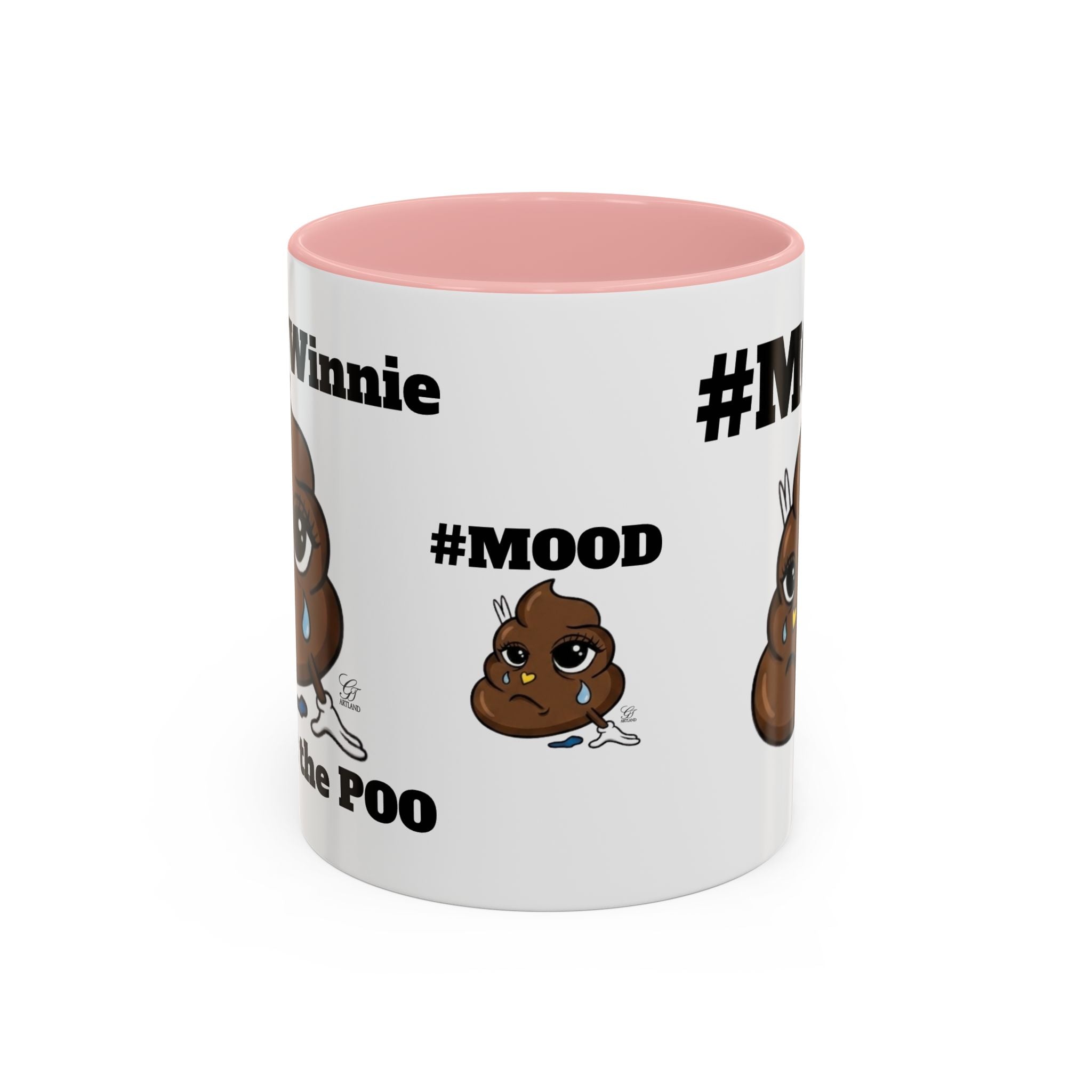 #MOOD Winnie without the poo Funny Poop Emoji Accent Coffee Mug – 11/15oz Novelty Gift by GT Artland