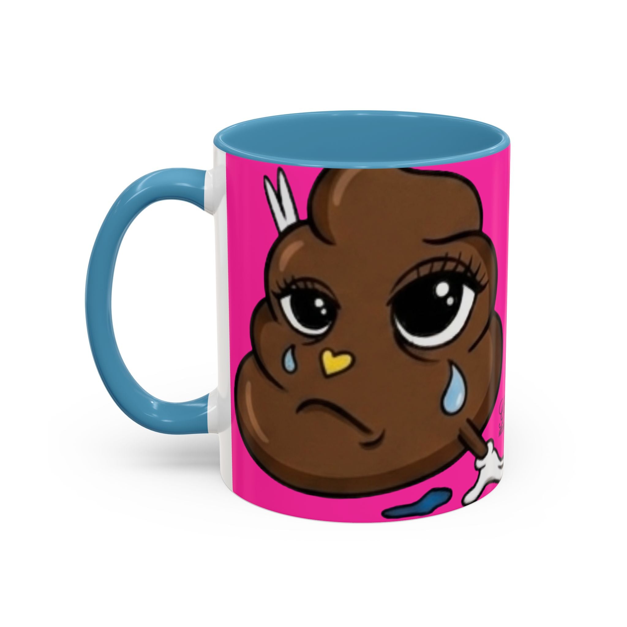 Coffee Mug — "I Woke Up Like This"  Poop Emoji Funny Pink Novelty Mug by GT Artland