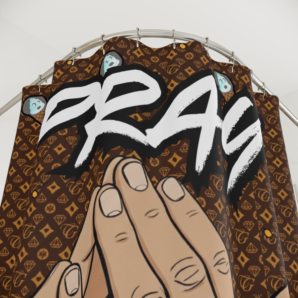 Copy of Pray for Me Shower Curtain | Praying Hands Religious Bathroom Decor by GT Artland