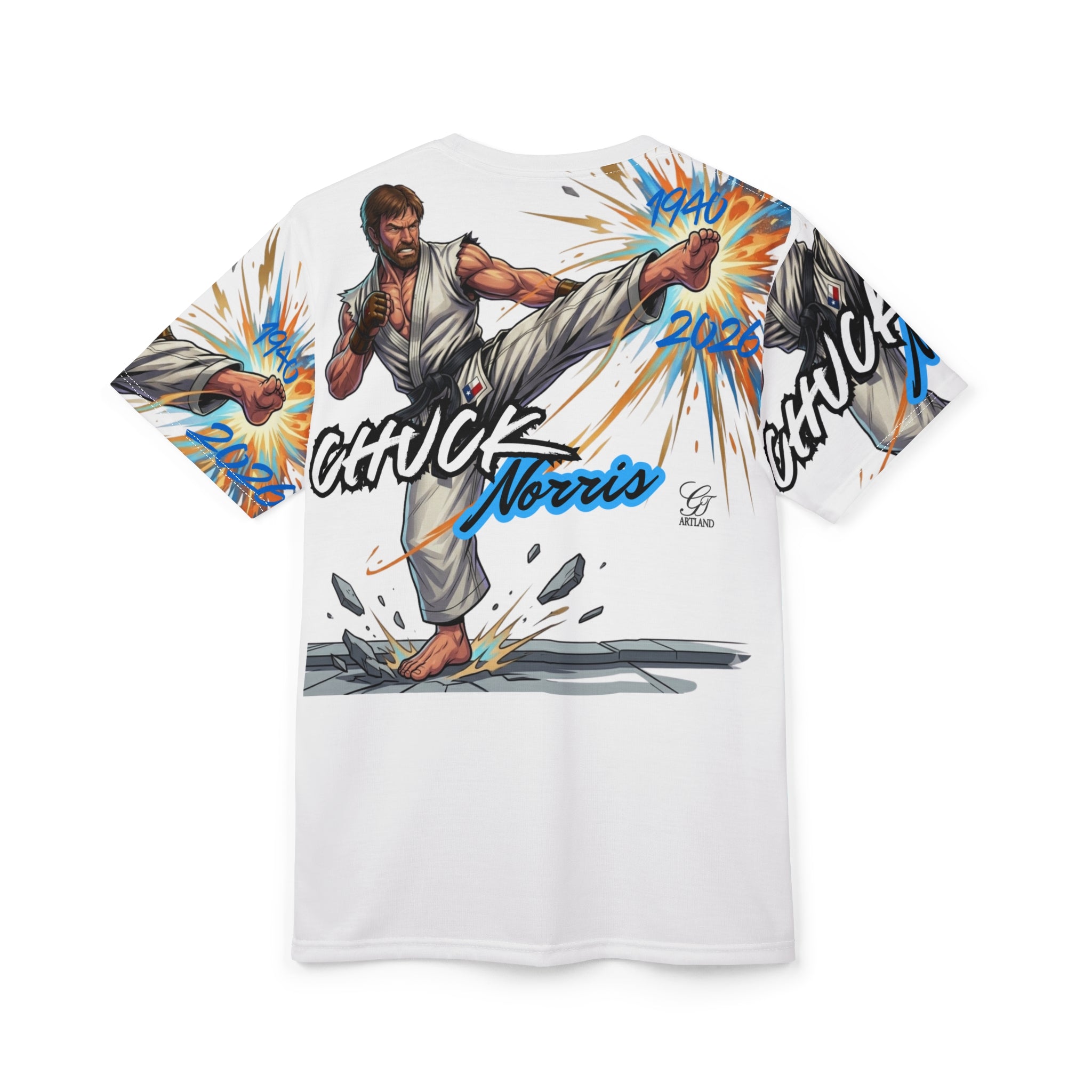 Chuck Norris Street Martial Arts Fighter Tee | Action Karate All-Over Print by GT Artland