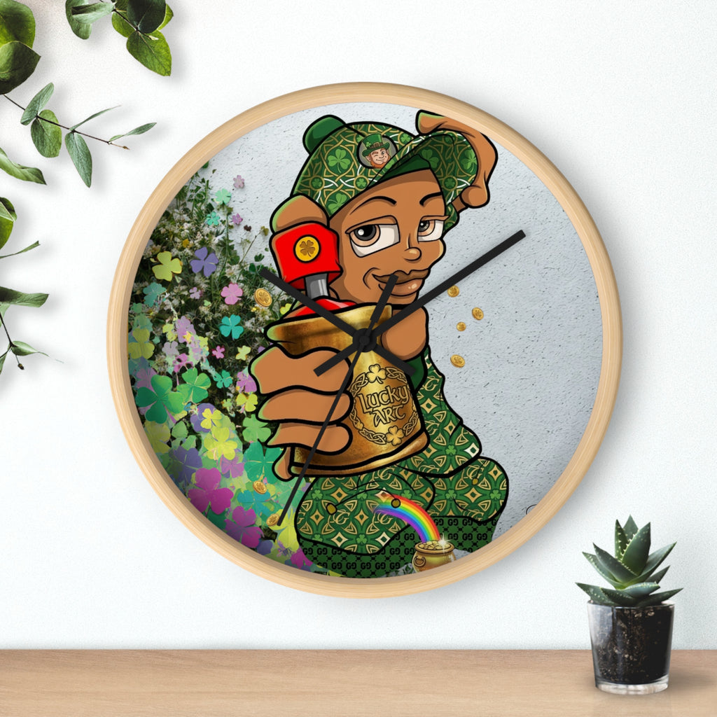 Spray Paint Kid Wall Clock