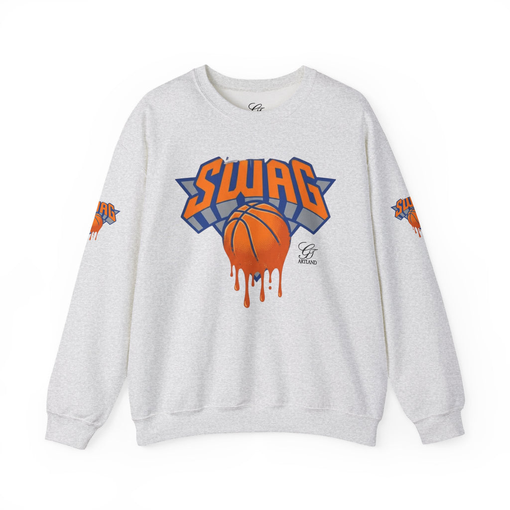 Swag Dripping Basketball Sweatshirt | Streetwear Hoop Graphic by GT Artland
