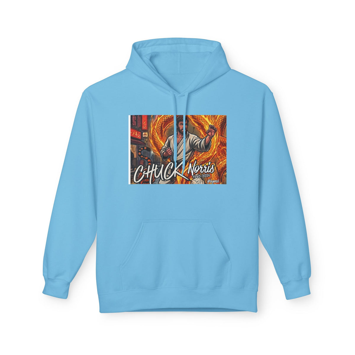 Chuck Norris Martial Arts Hoodie | Action Illustration, Retro Fight Scene by GT Artland