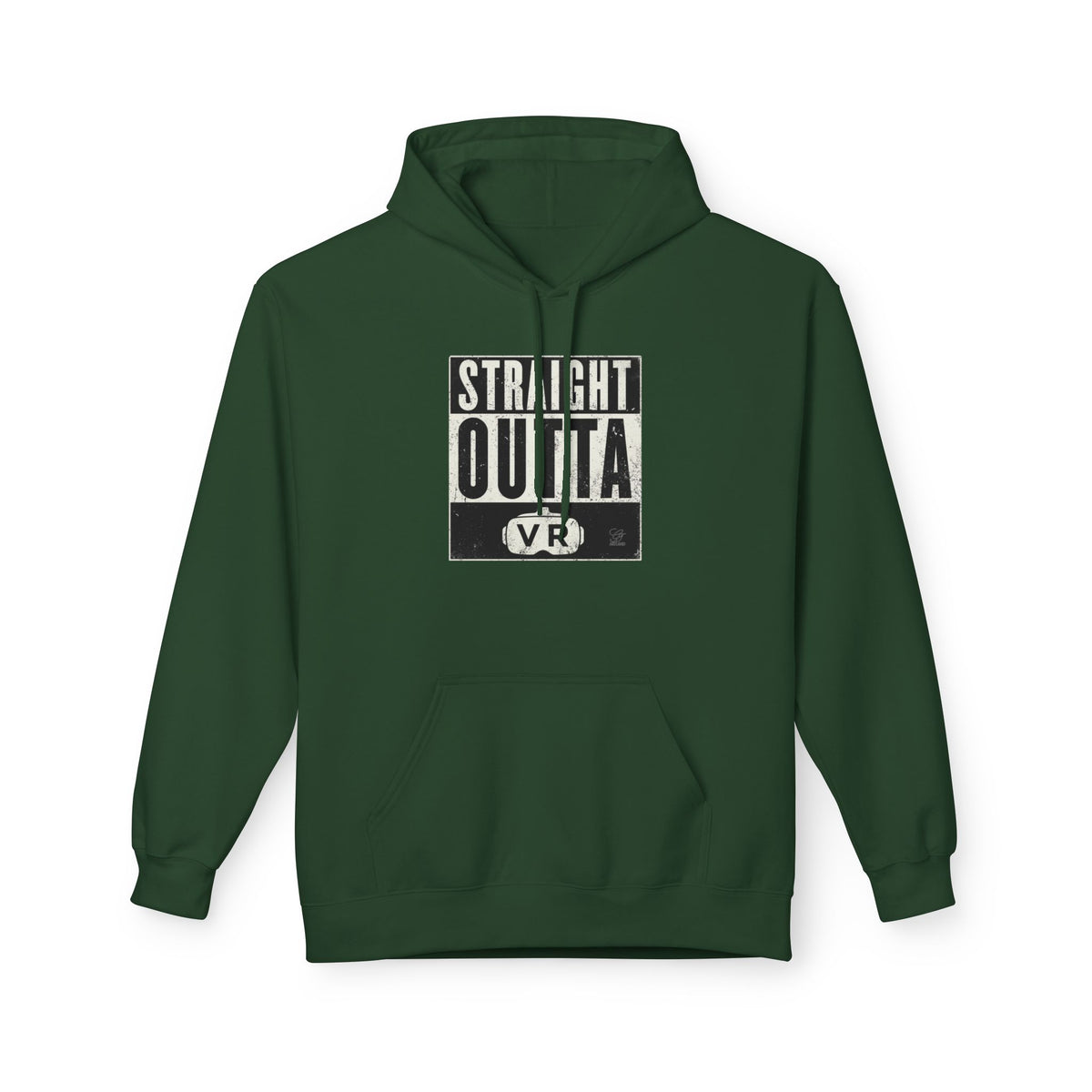 Straight Outta VR Hoodie | Retro Block Text Virtual Reality by GT Artland