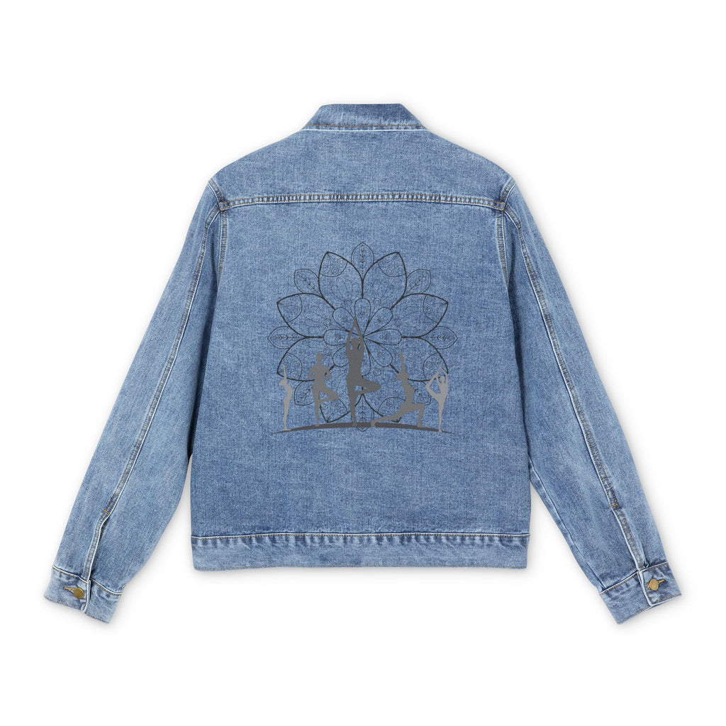 Back Print Denim Exercising Jacket | Wellness Jacket