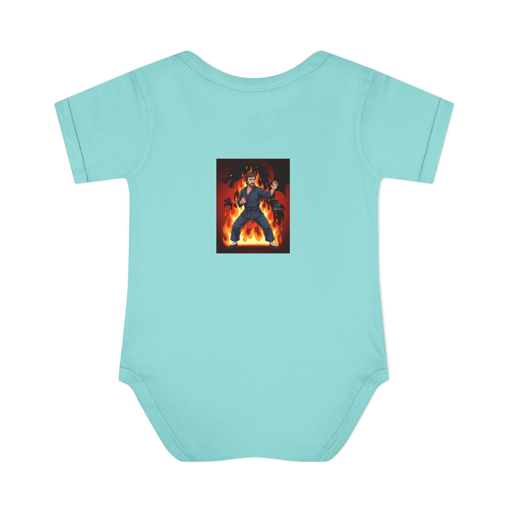Flame Ninja Infant Bodysuit | Dragon Fire Martial Arts Baby Onesie