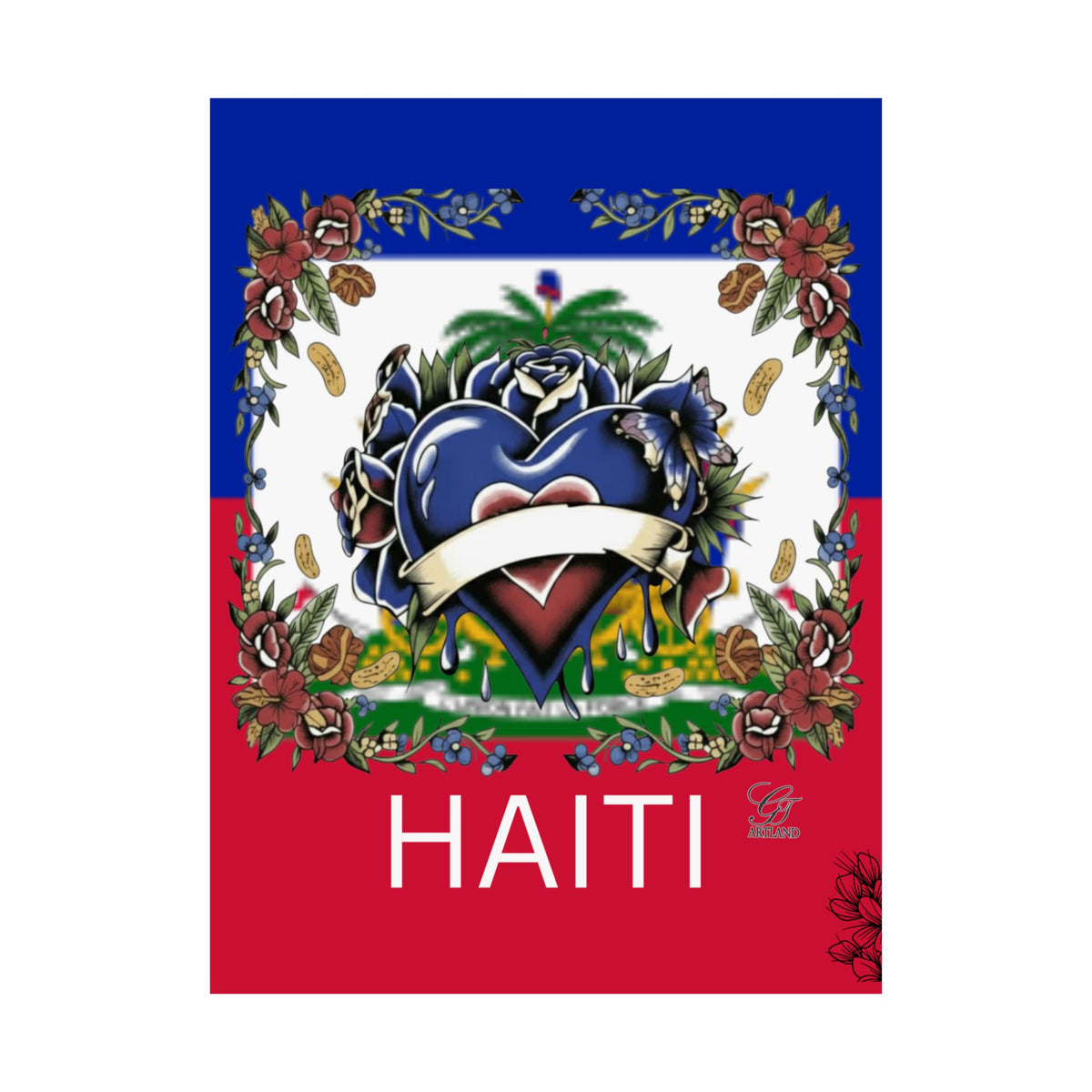 Haitian Pride Urban Designer Poster | Matte Vertical Posters by GT Artland