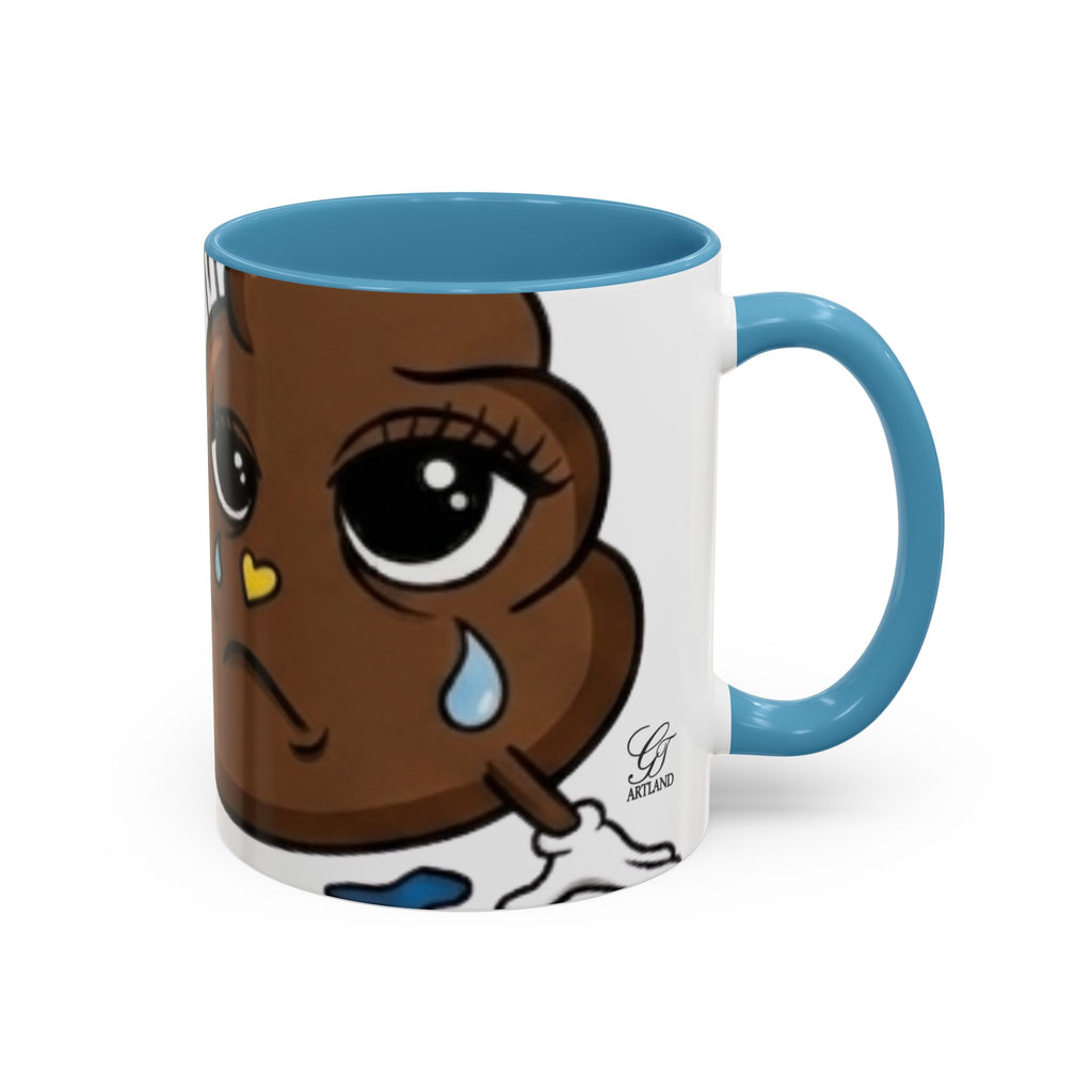 Sad Poop Emoji Coffee Mug – Funny Cute Collectors Novelty Accent Mug (11/15oz) by GT Artland