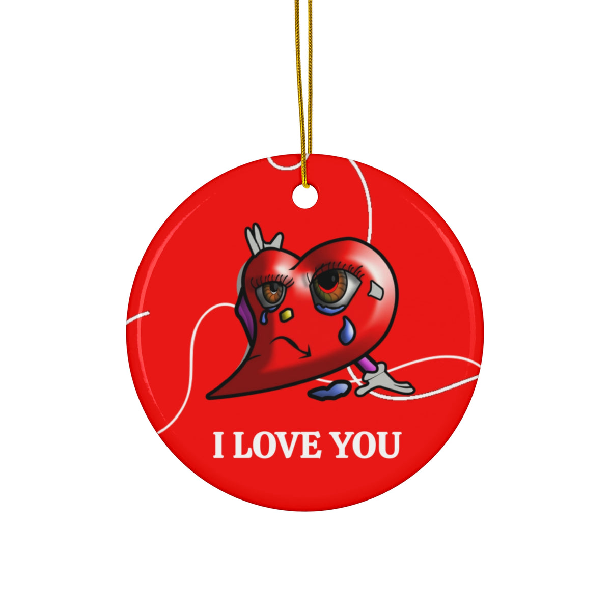 Valentine Heart Ornament - 'I Love You' Ceramic Keepsake by GT Artland