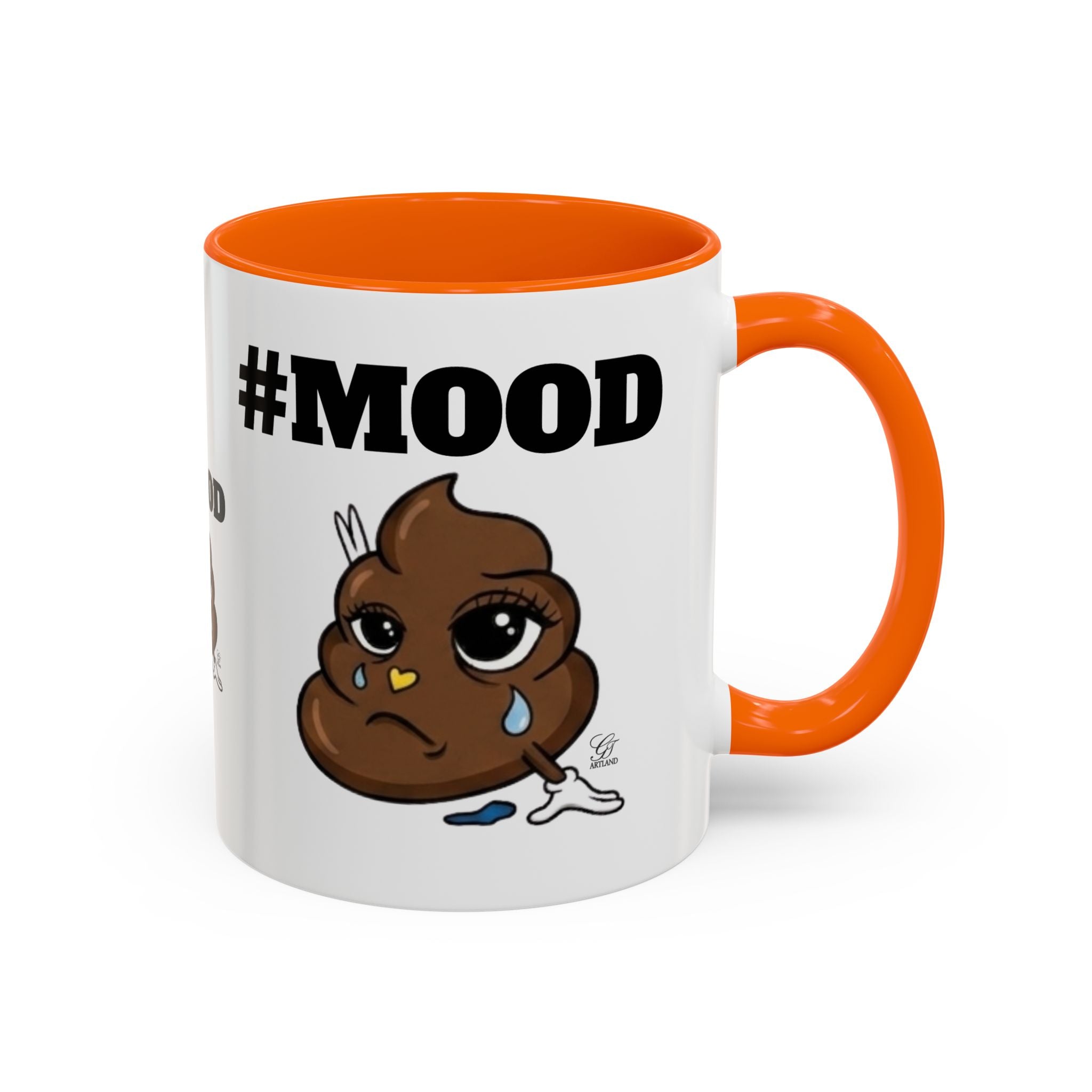 #MOOD Poop Emoji Accent Coffee Mug — Funny 11/15oz Novelty Mug by GT Artland