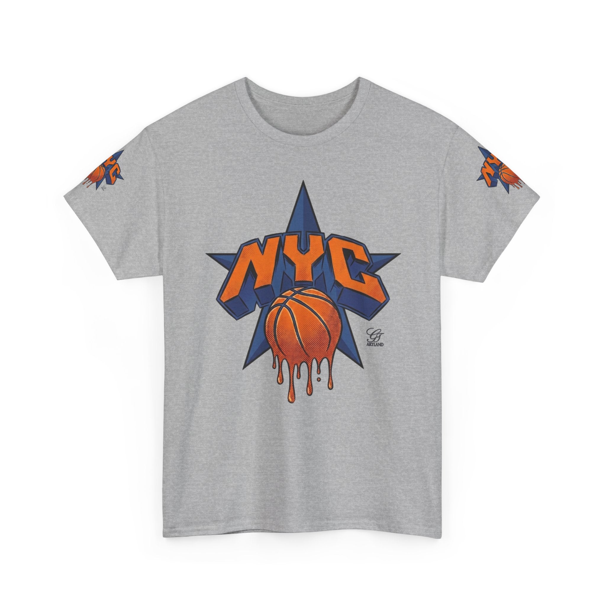 NYC Dripping Basketball Star Tee | Sports City Graphic Shirt by GT Artland