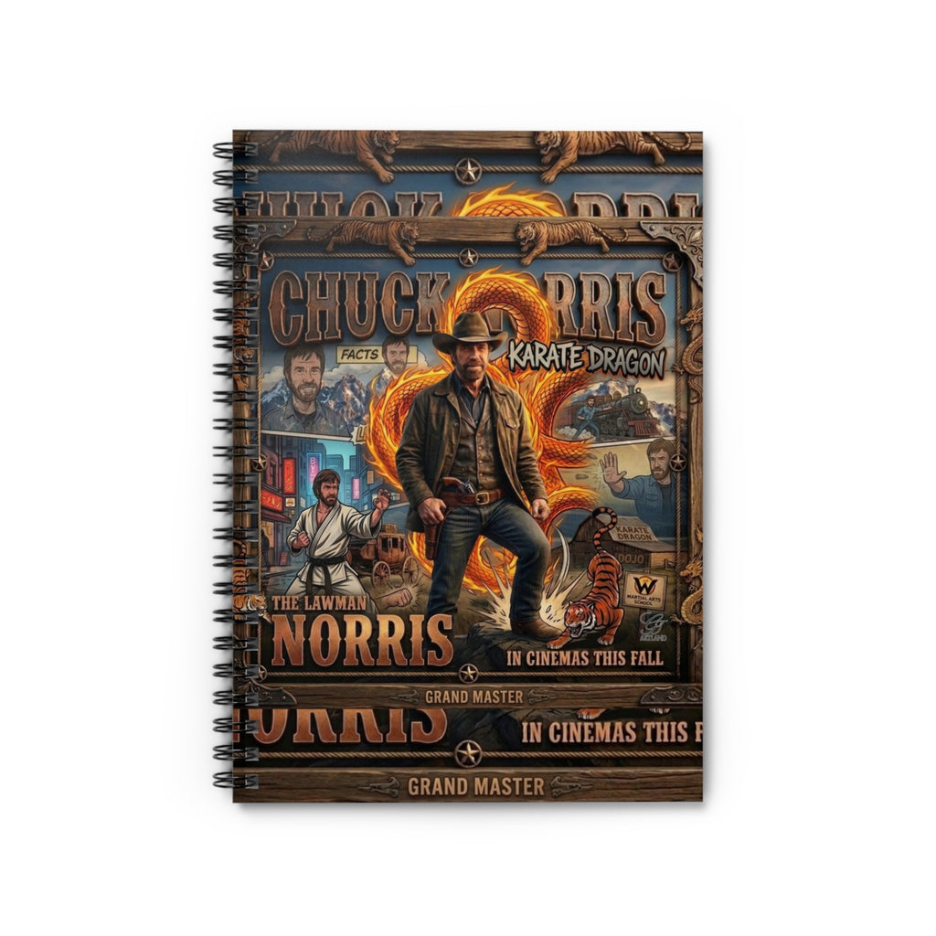 Chuck Norris Poster Art Notebook  | Vintage Martial Arts Movie Style by GT Artland