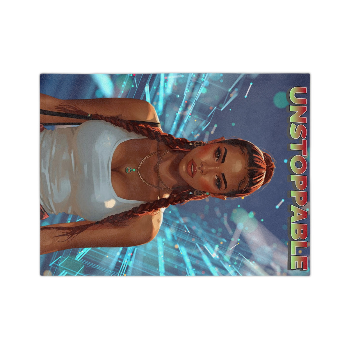 "Unstoppable" Woman Velveteen Microfiber Blanket - Throw