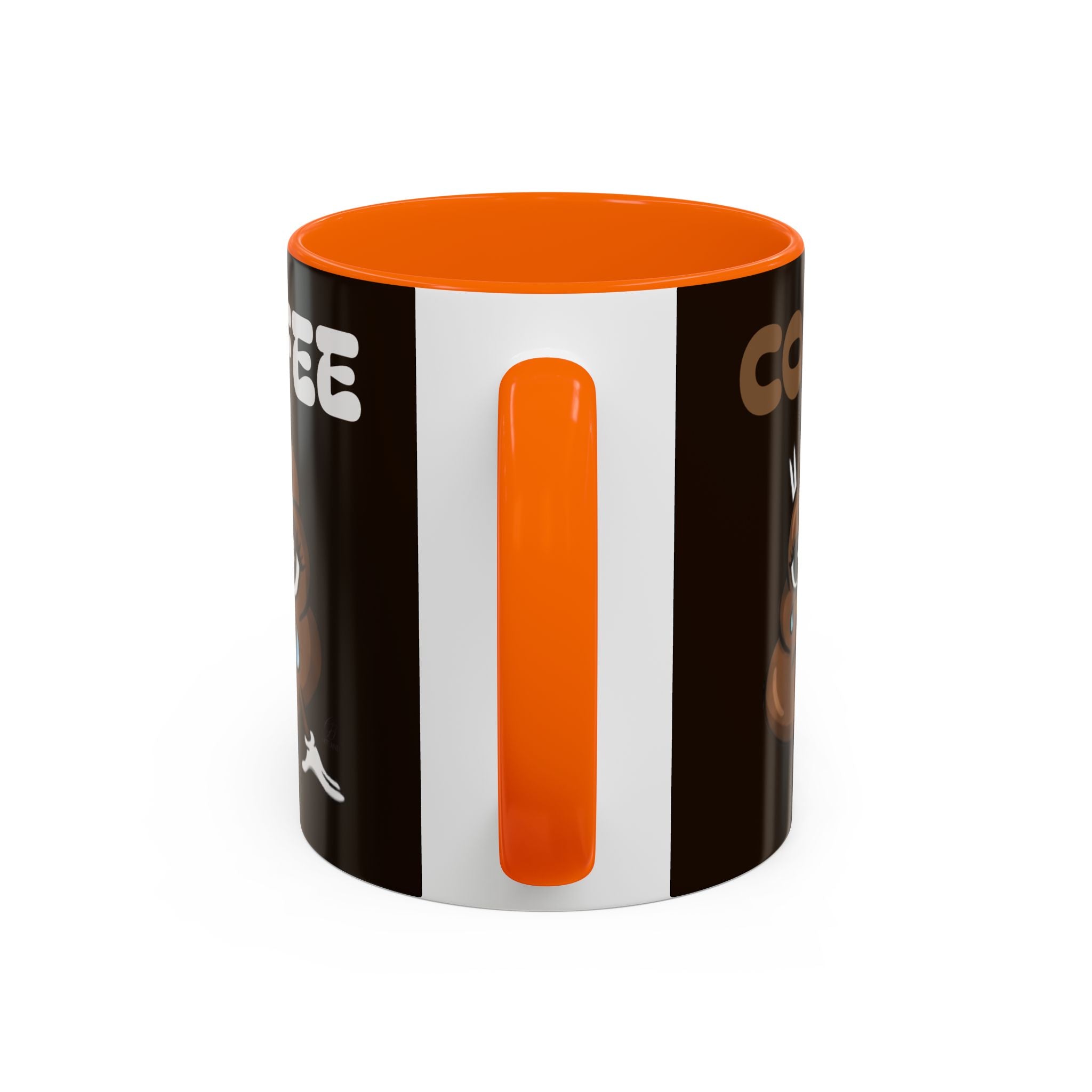 Coffee Mug — Cute Sad Poop Emoji with “COFFEE” Text Accent Mug by GT Artland