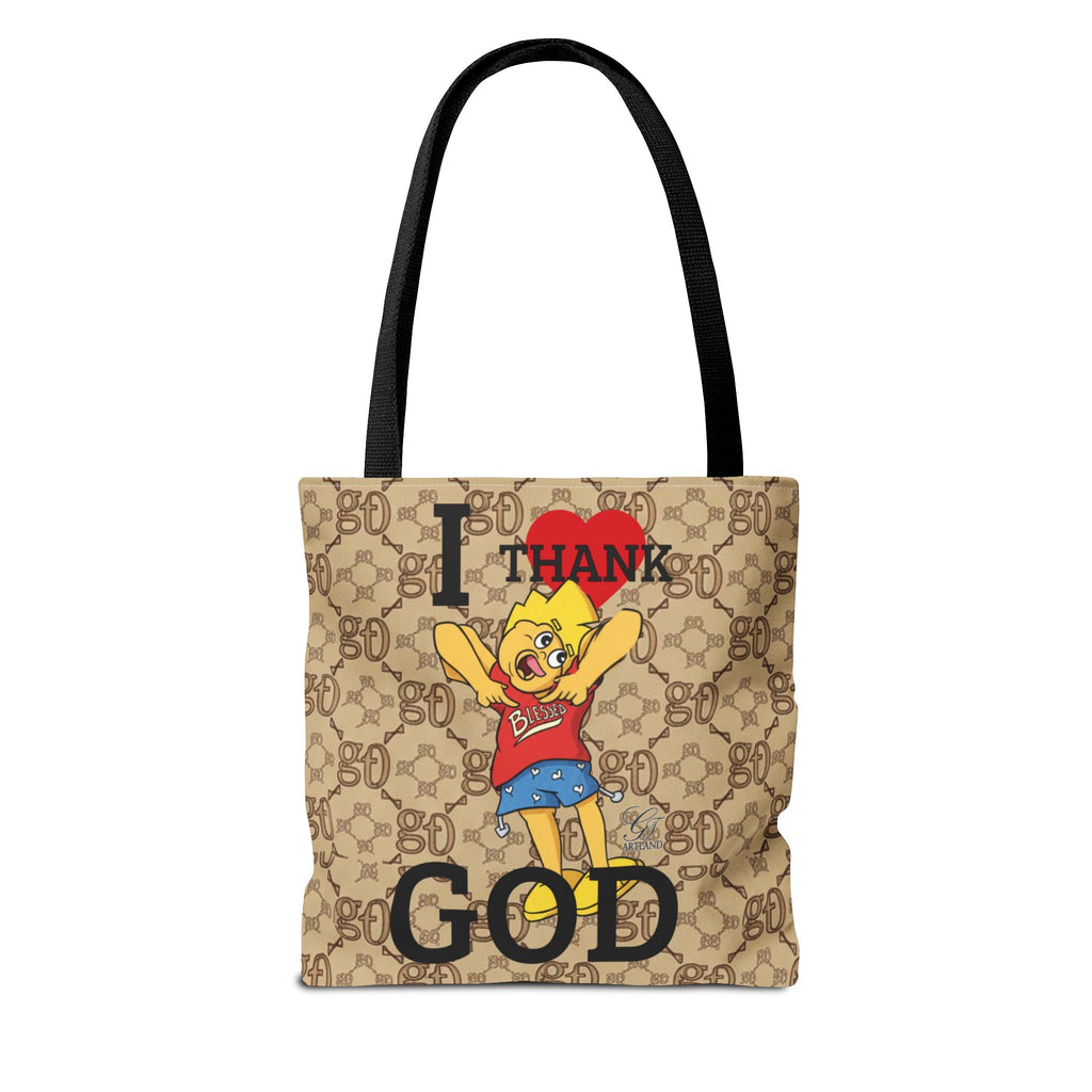 Thank God Tote Bag — Cute Religious Graphic Beach & Grocery Tote Bag by GT Artland