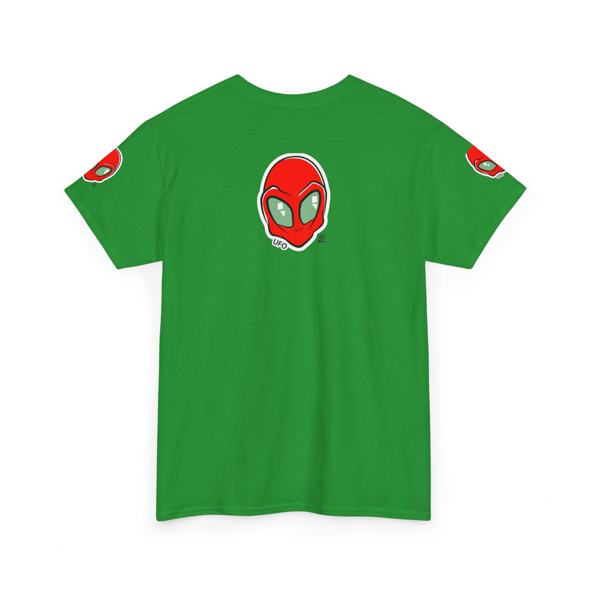 Red Alien Head UFO Tee | Retro Space Graphic T-Shirt