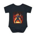 Flame Ninja Infant Bodysuit | Dragon Fire Martial Arts Baby Onesie