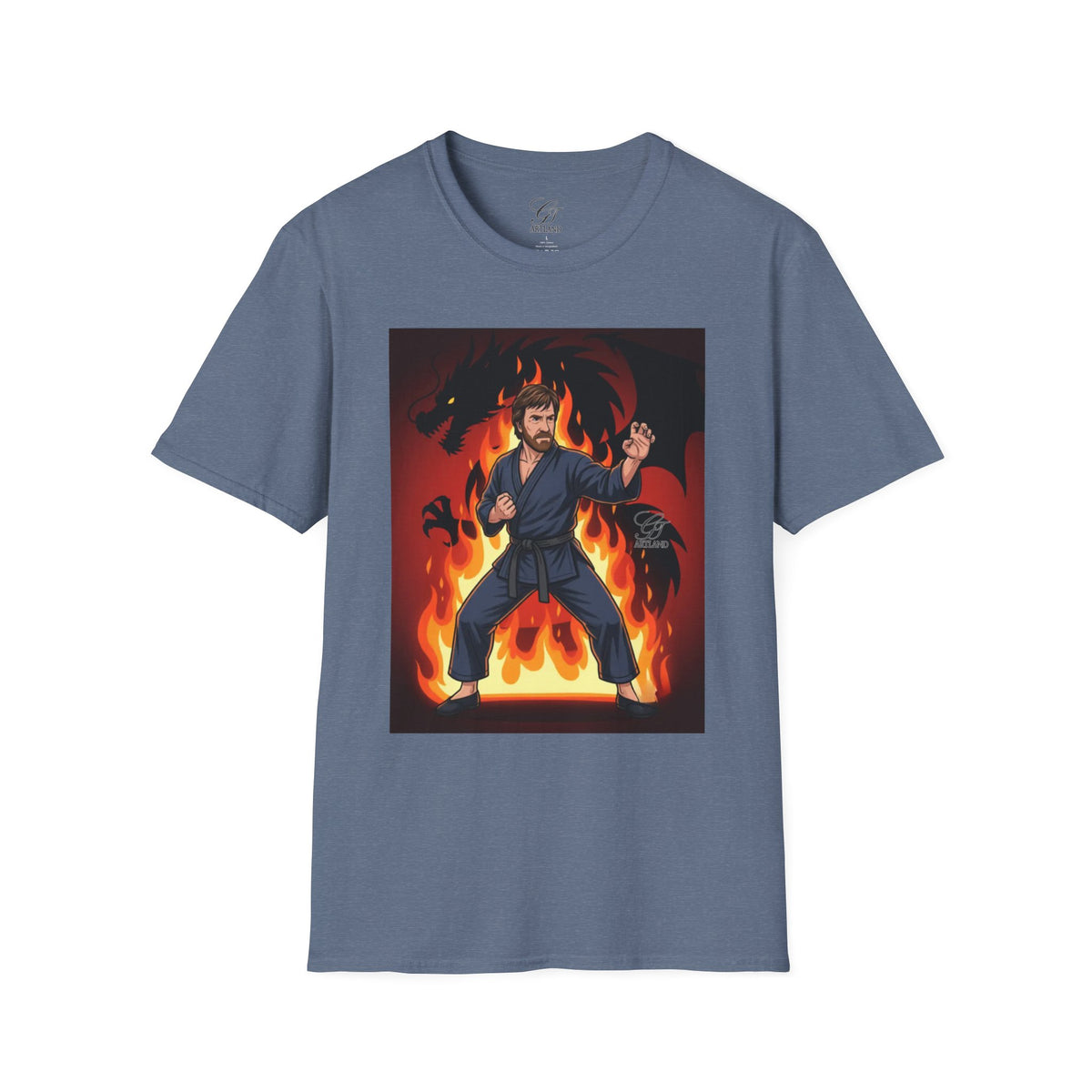 Karate Demon Chuck Norris Karate Fighter T-Shirt | Martial Arts Flame Illustration by GT Artland