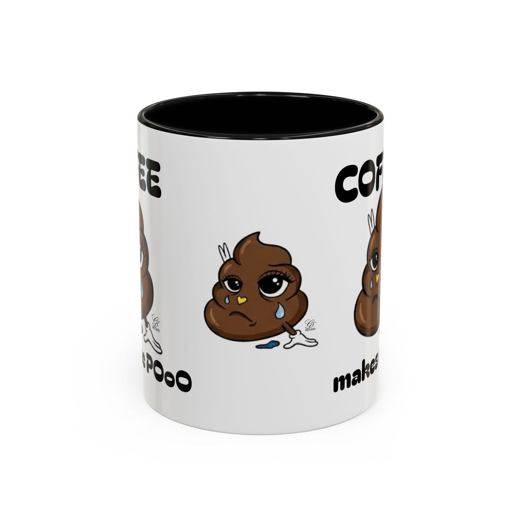 Coffee Mug — "Coffee Makes Me Pooo" Funny Novelty Accent Mug by GT Artland