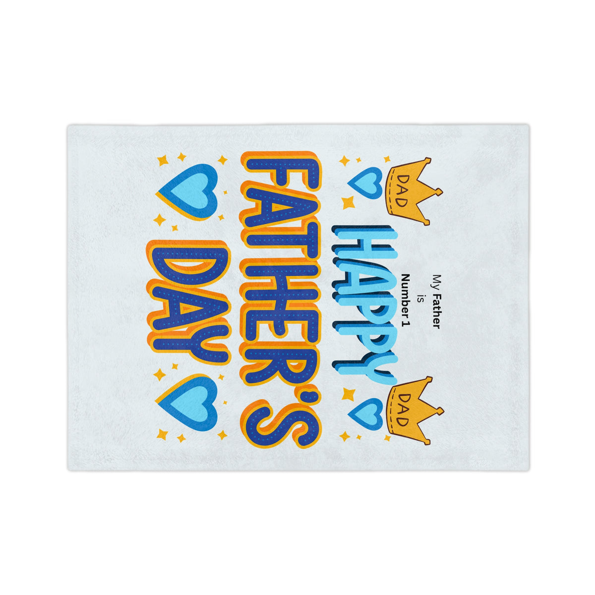 Happy Father's Day Velveteen Blanket Cute Design