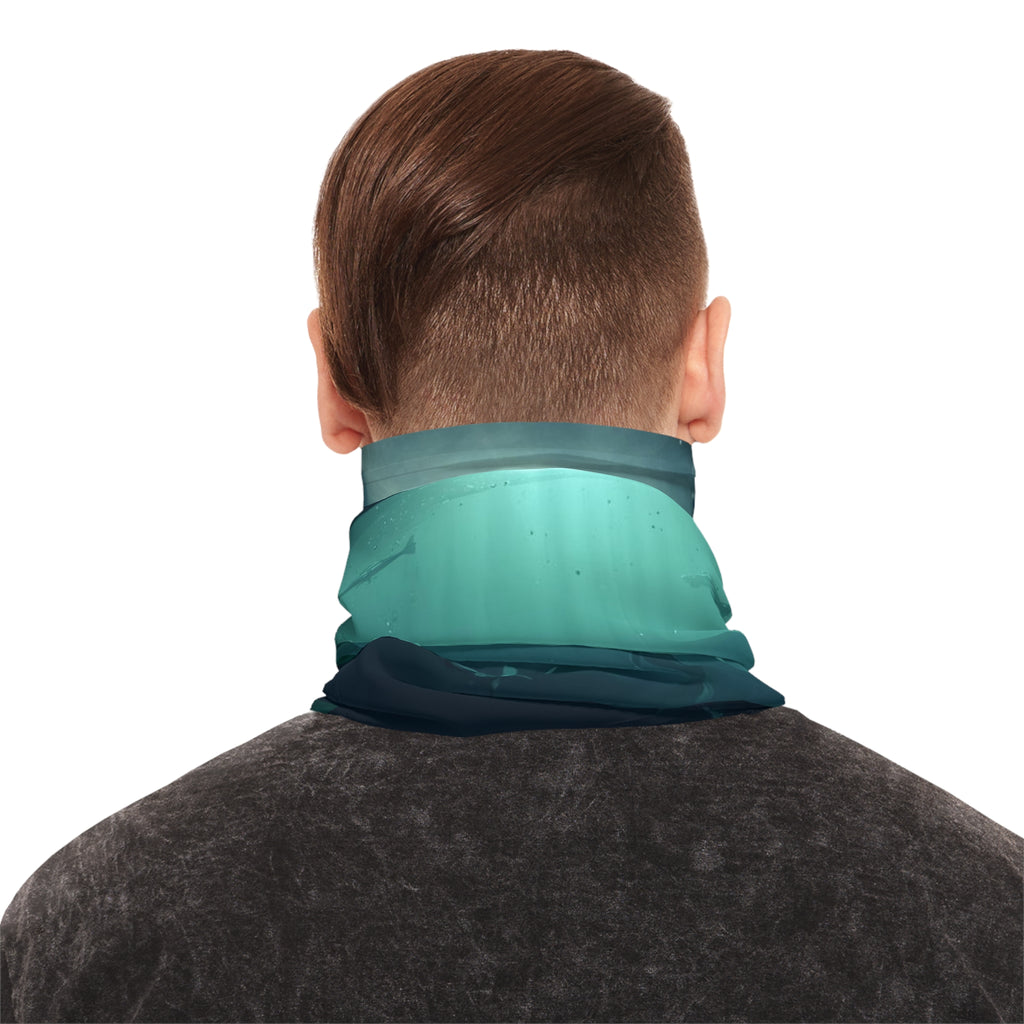 Mermaid Abduction Neck Gaiter | Alien Underwater Scene Face Covering