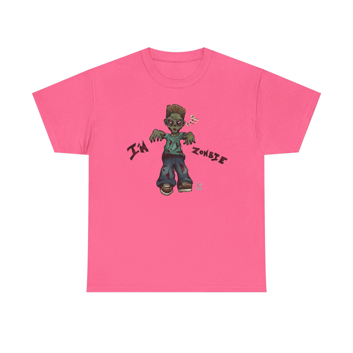 Cartoon Zombie Kid T-Shirt | I'm a Zombie, Halloween Tee by GT Artland