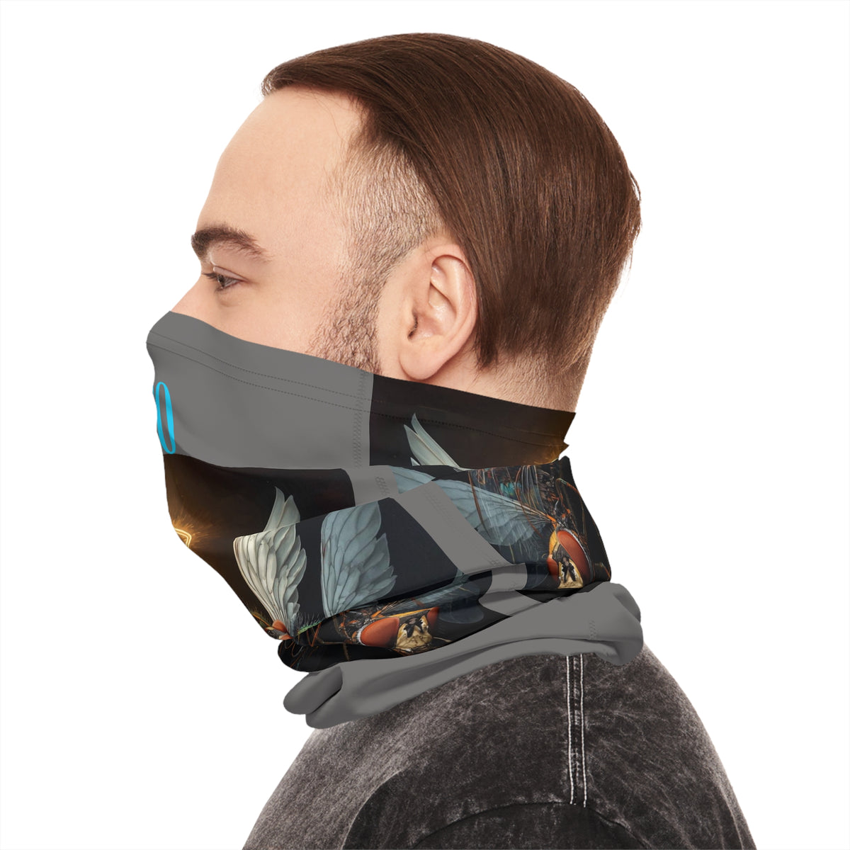 UFO Insect Neck Gaiter | Sci-fi UAP Graphic Face Mask