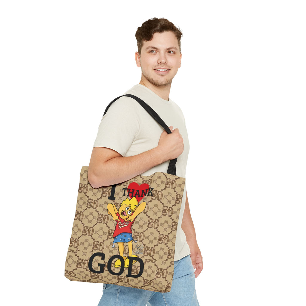 I  Thank God Tote Bag | URBAN CARTOON BY GT ARTLAND