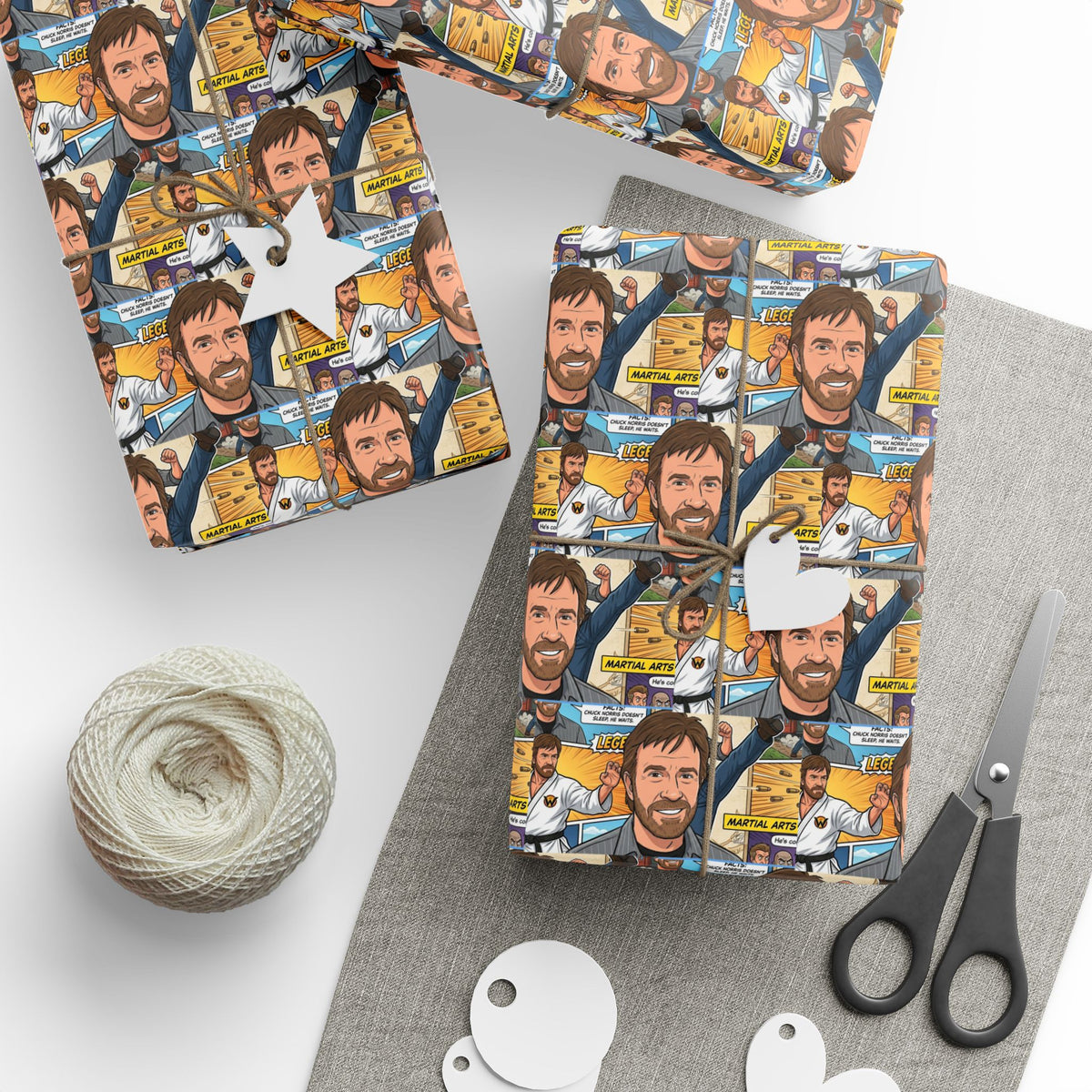 Chuck Norris Comic Strip Wrapping Paper