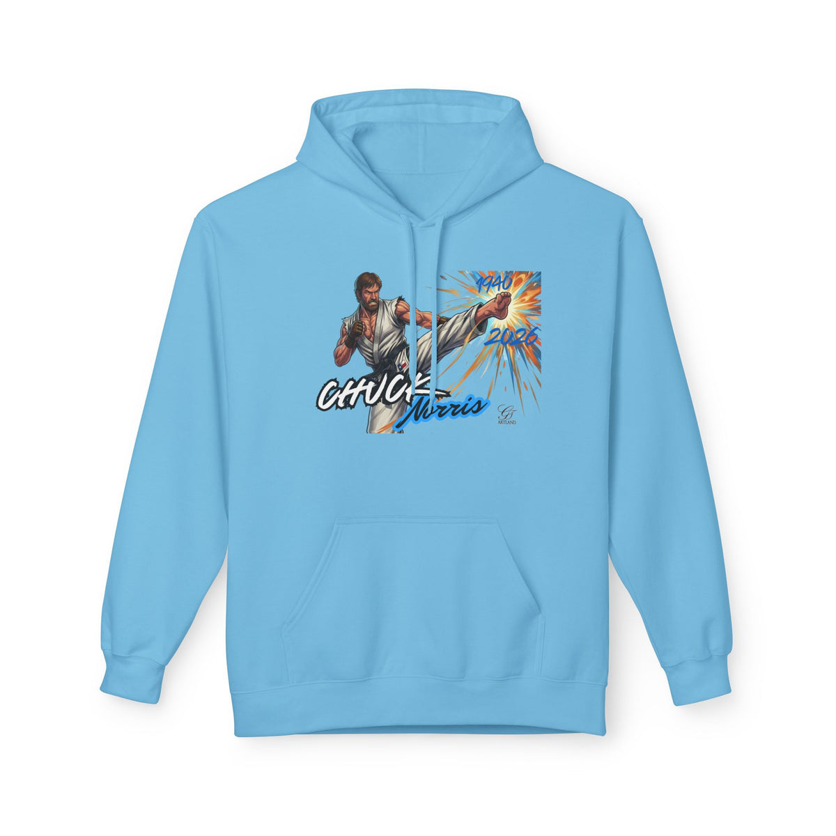 Chuck Norris Martial Arts Hoodie | Vintage Action Illustration