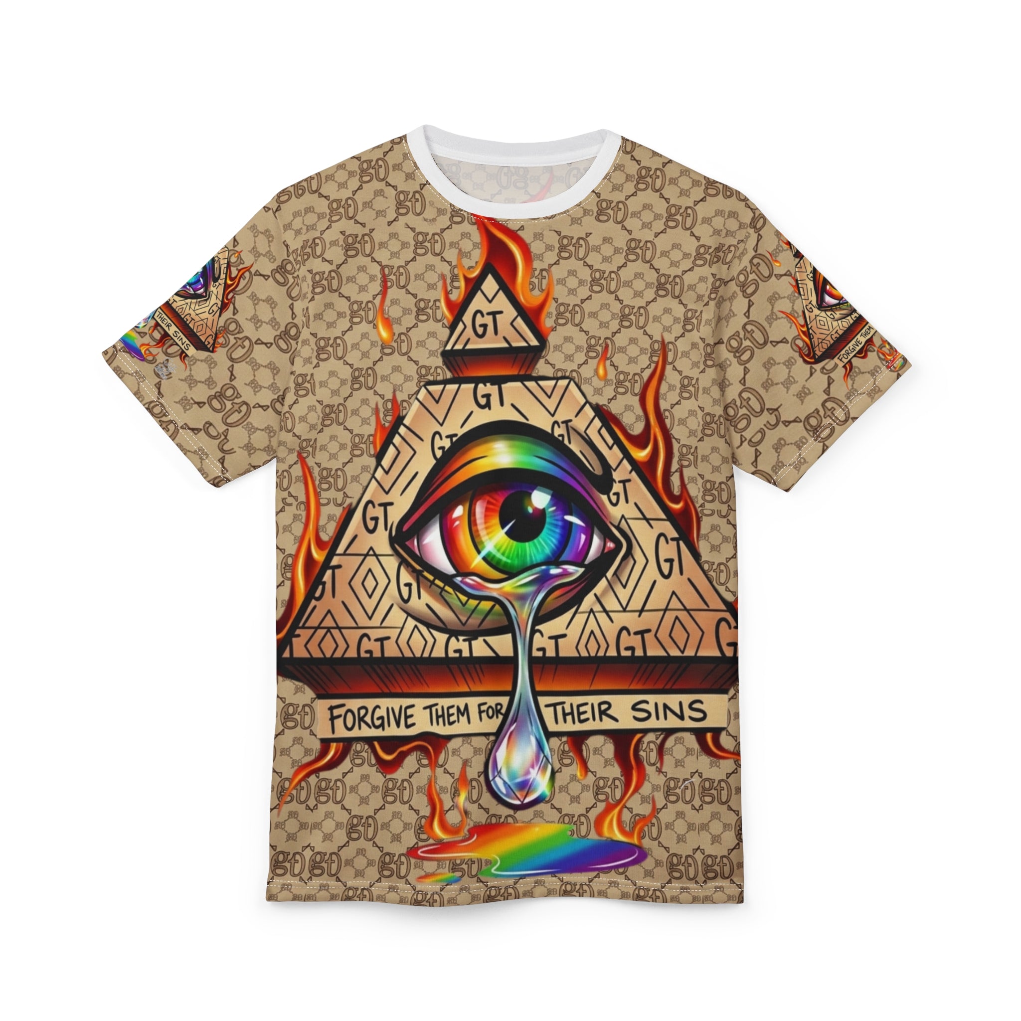 Rainbow All-Seeing Eye tee | Cut & Sew T-Shirt by GT Artland