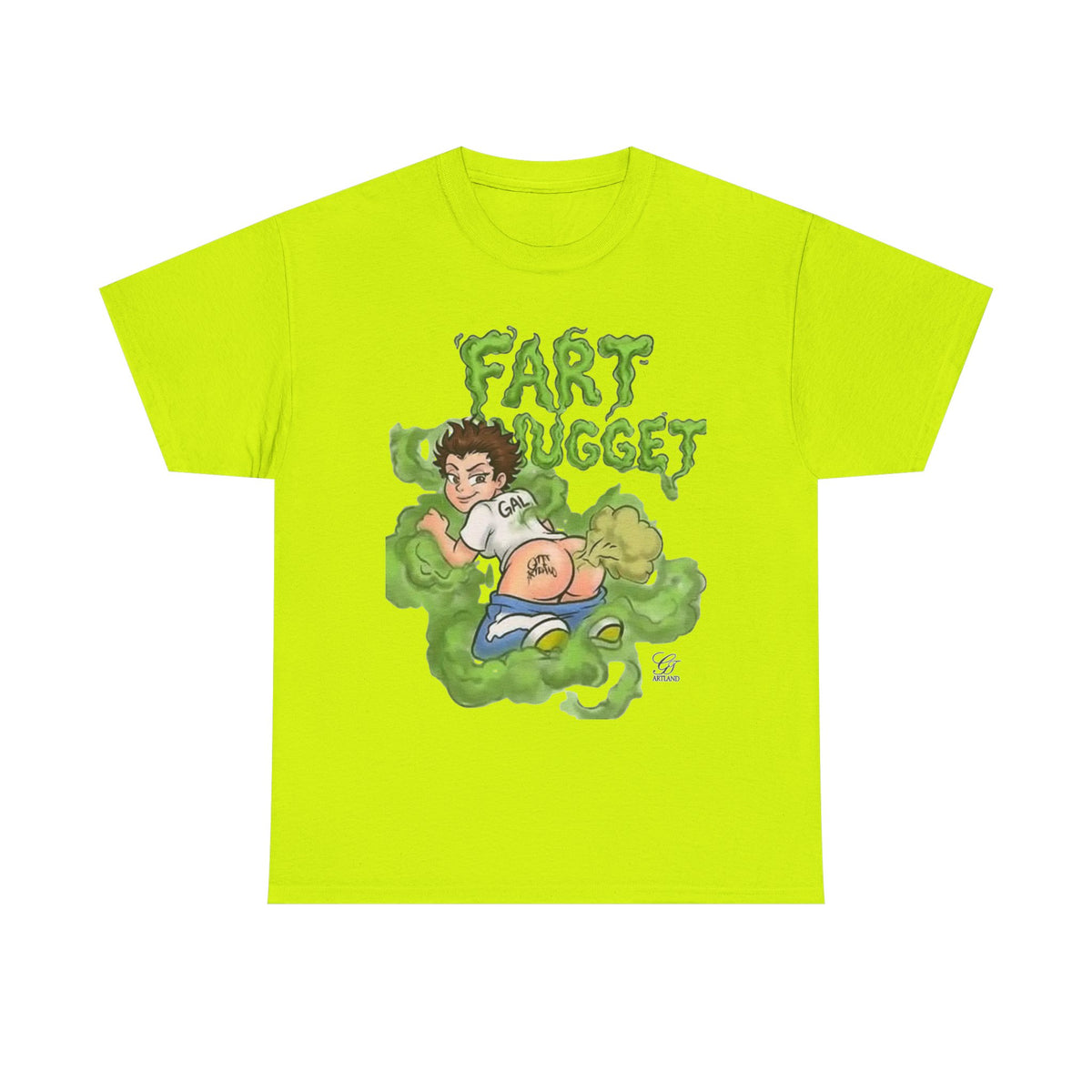 Fart Nugget graphic tee | Funny cartoon kid fart illustration T-Shirt