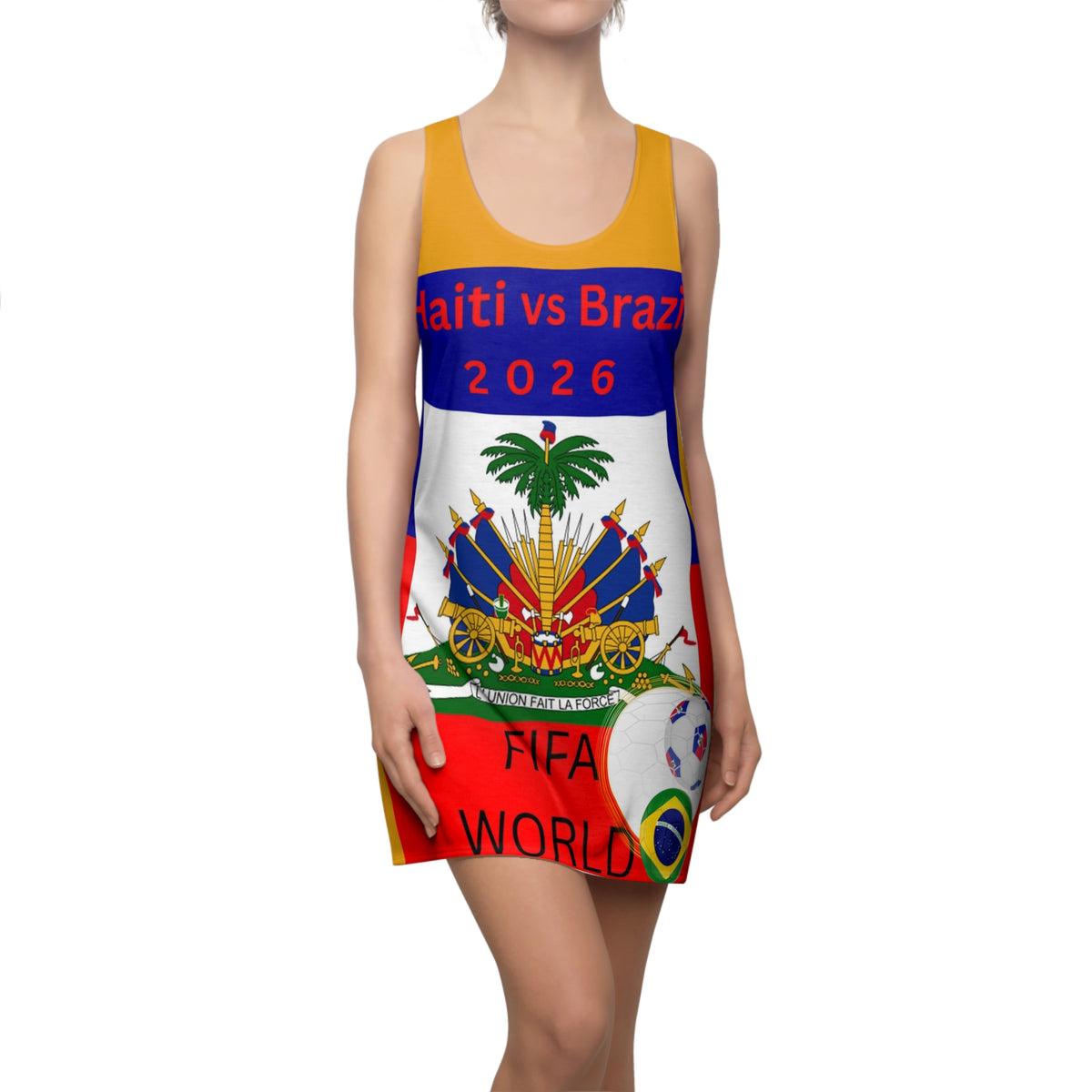 Soccer Football Haitian 2026  Dress |World Cup Football Racerback Dress