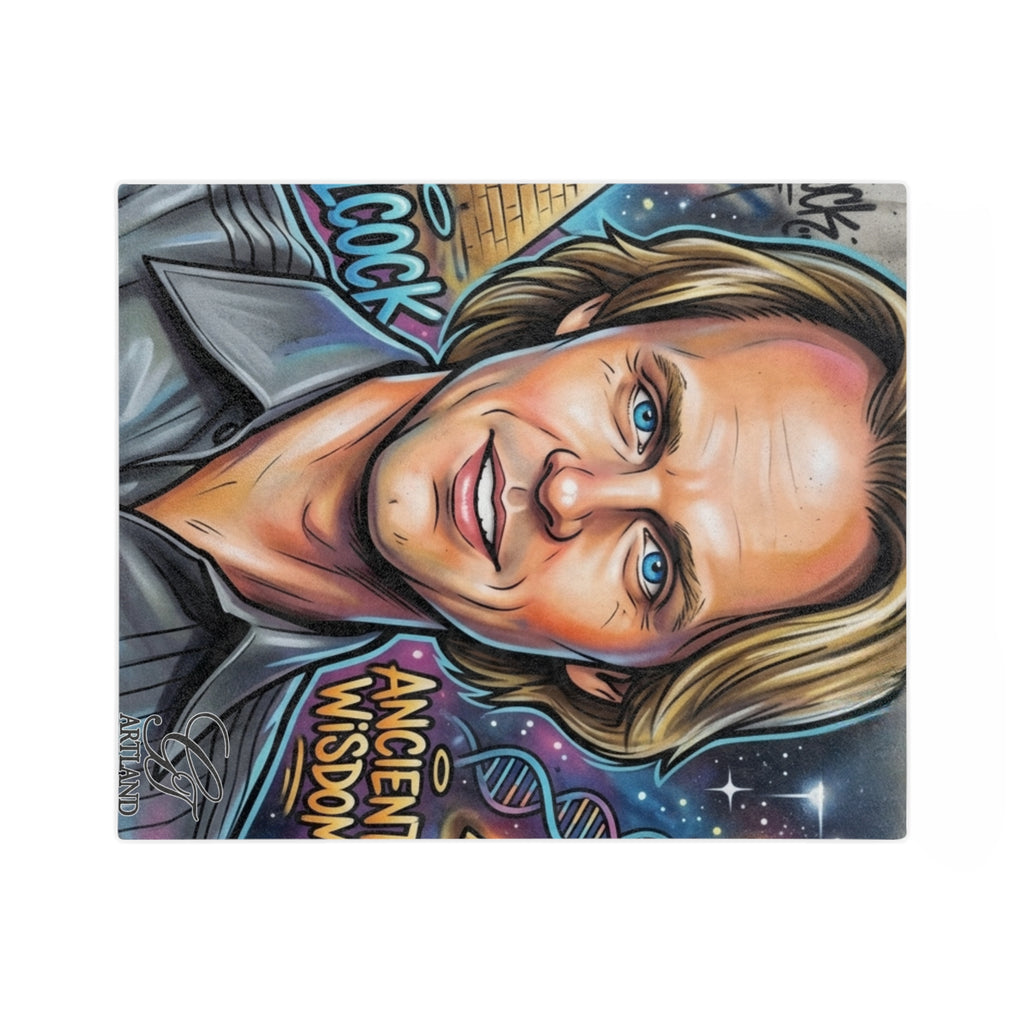 David Wilcock Ancient Wisdom Portrait Blanket | Velveteen Microfiber by GT Artland