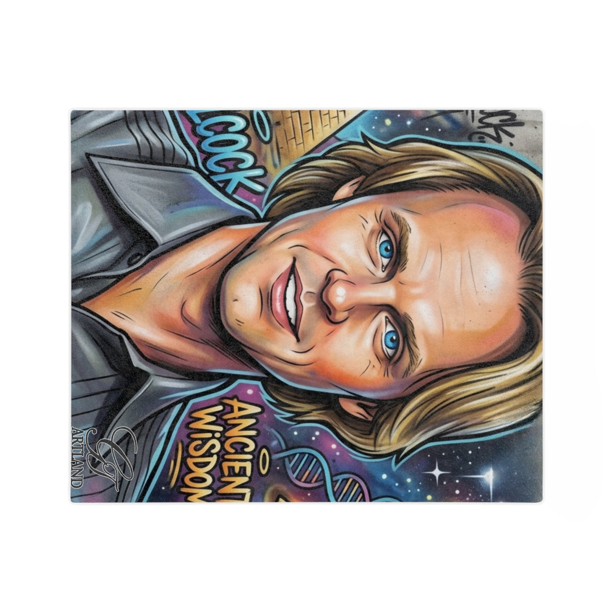 David Wilcock Ancient Wisdom Portrait Blanket | Velveteen Microfiber by GT Artland