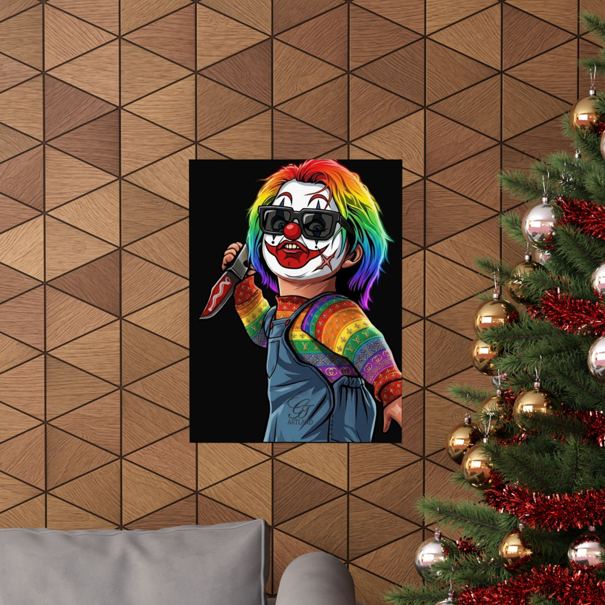 Rainbow Slasher Urban Designer Horror Matte Vertical Posters by GT Artland