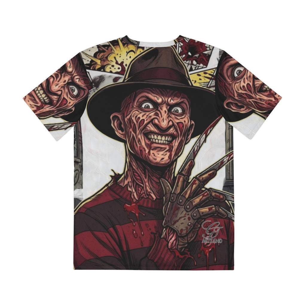 Elm Street Gangsta Horror Designer Men's Polyester Tee by GT Artland