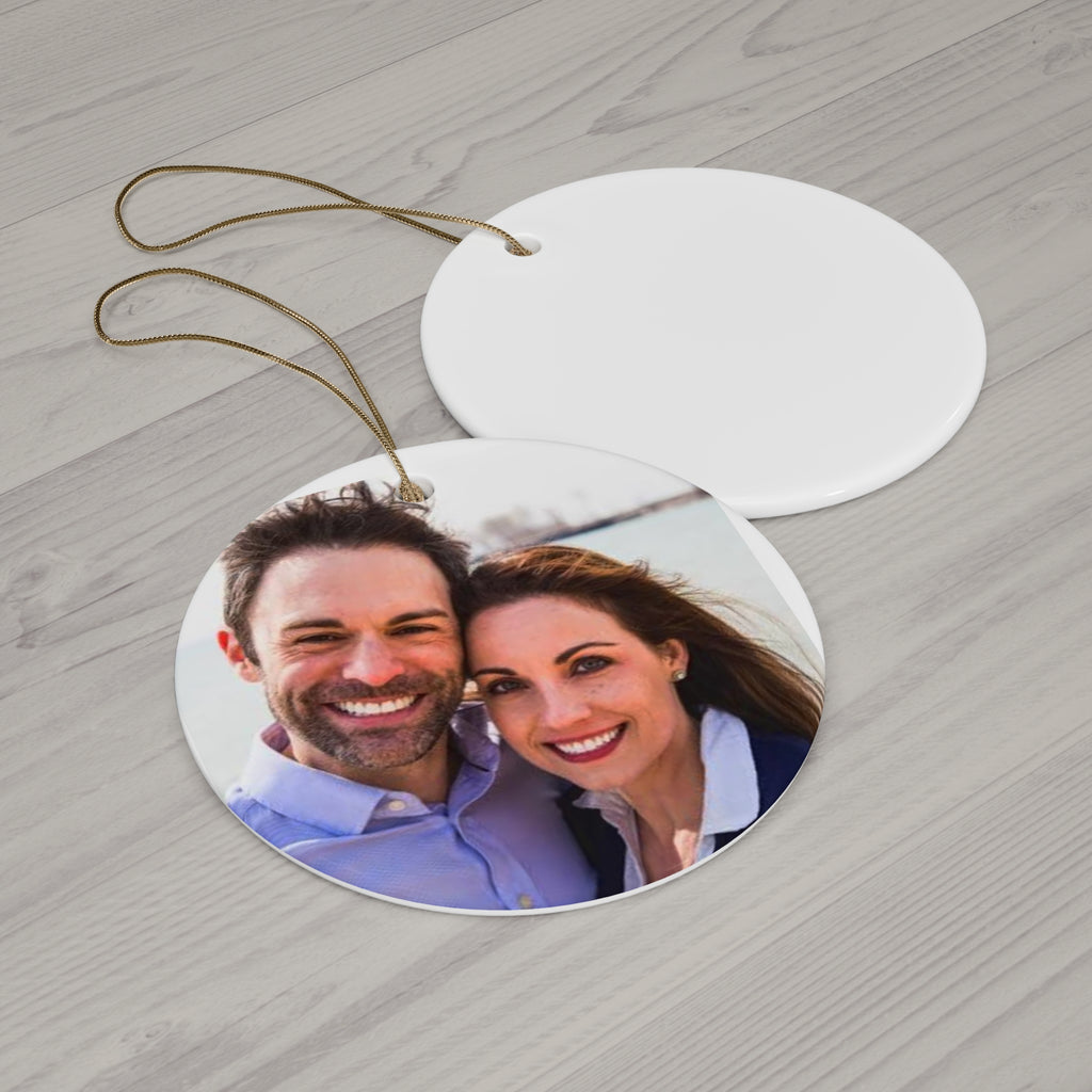 Personalized Photo Ceramic Ornament — Custom Round Holiday Keepsake (4 Shapes) by GT Artland