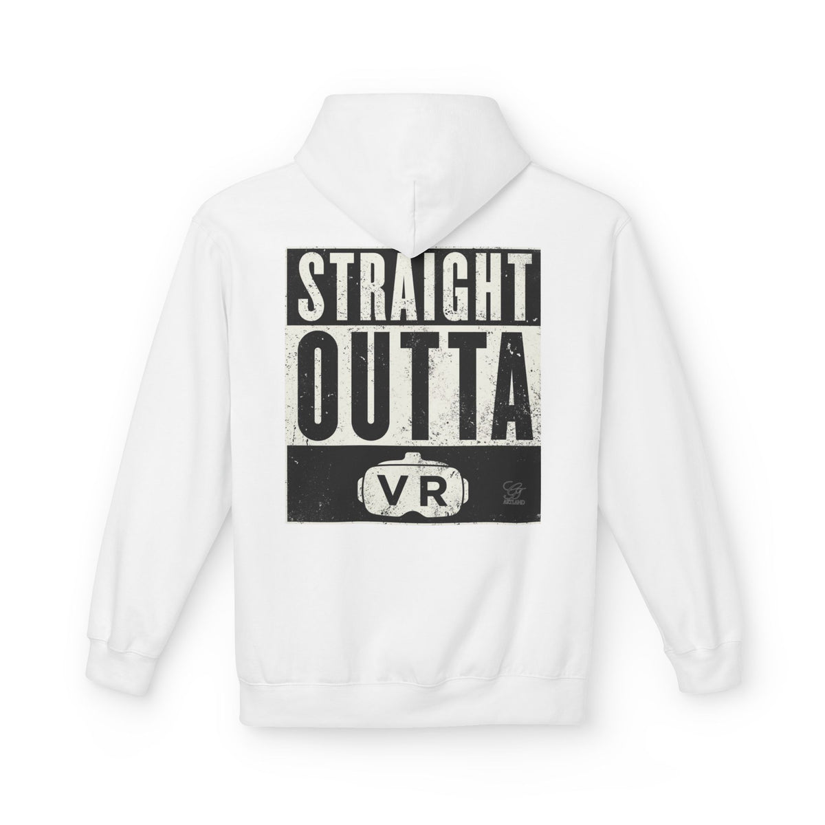 Straight Outta VR Hoodie | Retro Block Text Virtual Reality by GT Artland