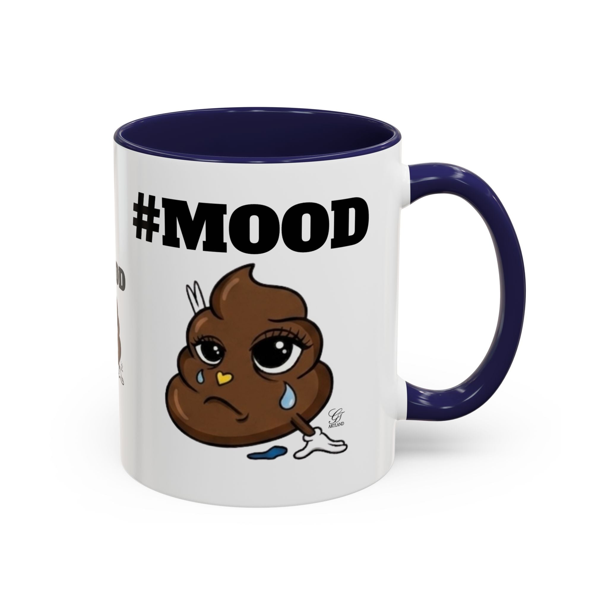 #MOOD Poop Emoji Accent Coffee Mug — Funny 11/15oz Novelty Mug by GT Artland