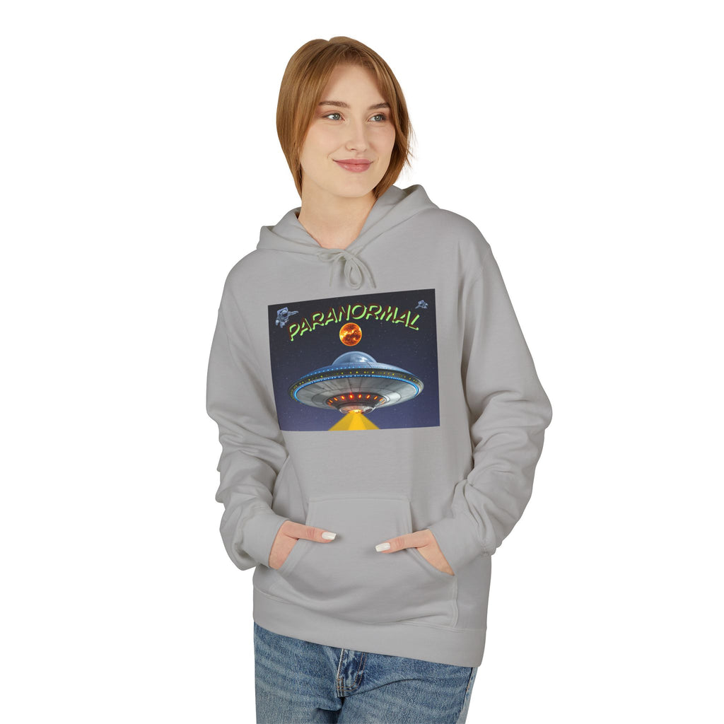 Retro UFO Spaceship Hoodie | Paranormal Alien Abduction Design