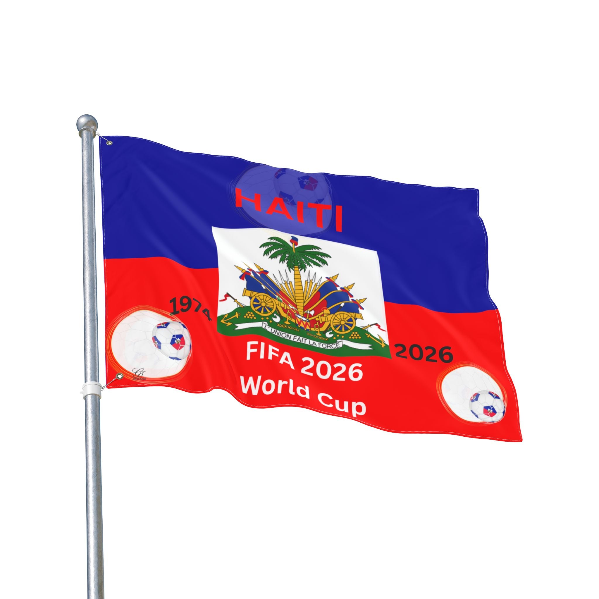 Copy of Double Sided Haitian Soccer FLAG |Football  2026 World Cup