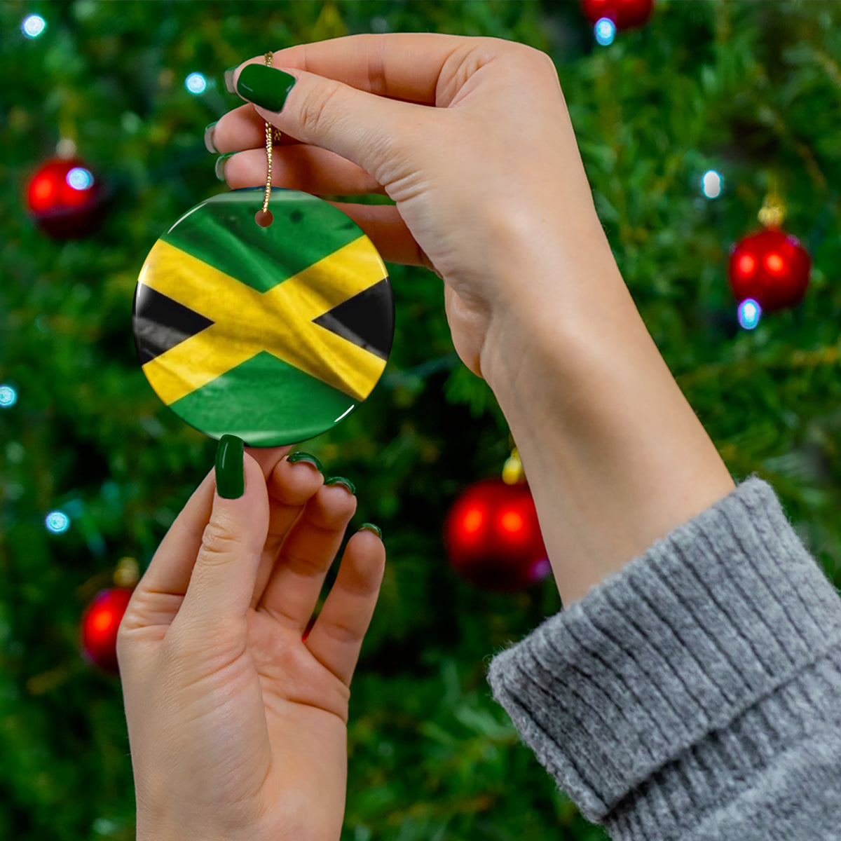 Jamaica Flag Ceramic Ornament by GT Artland