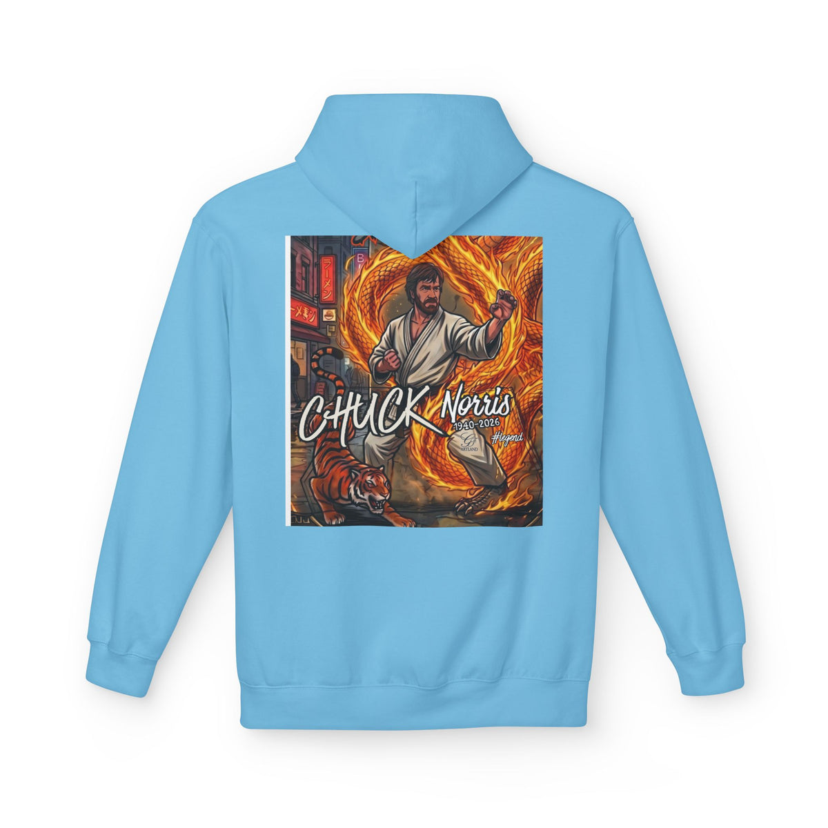 Chuck Norris Martial Arts Hoodie | Action Illustration, Retro Fight Scene by GT Artland