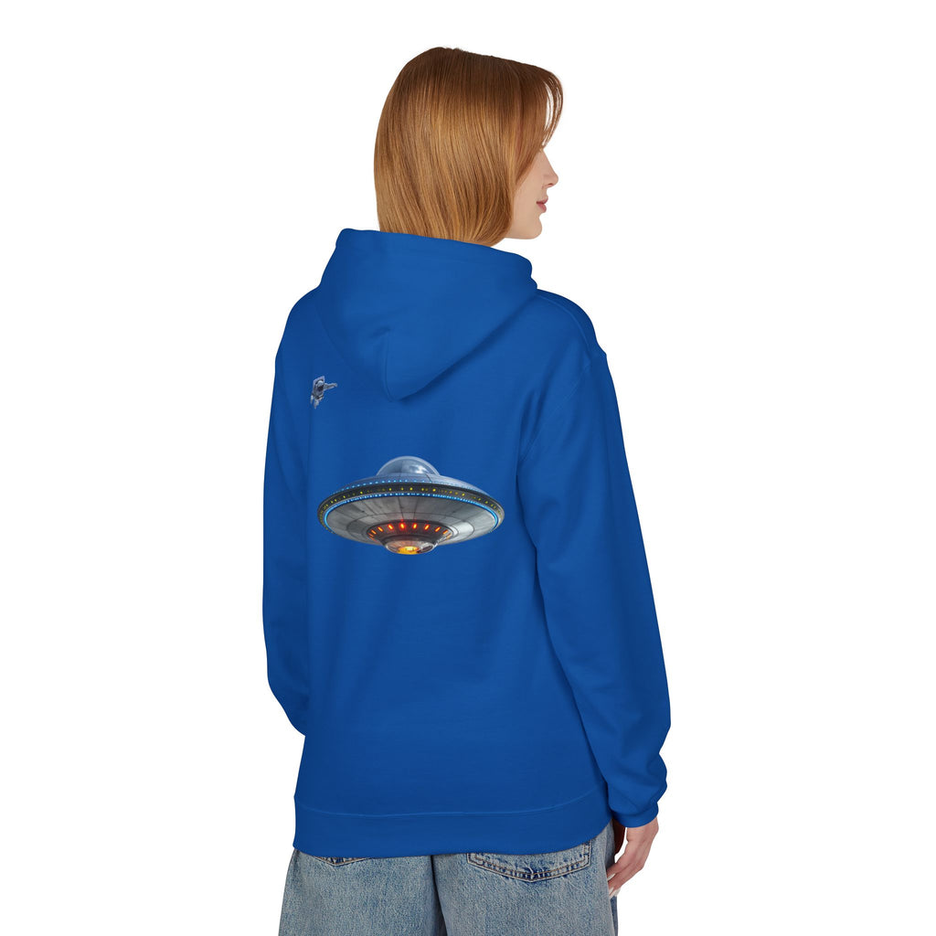 Retro UFO Spaceship Hoodie | Paranormal Alien Abduction Design