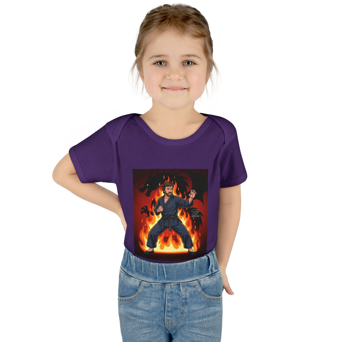 Flame Ninja Infant Bodysuit | Dragon Fire Martial Arts Baby Onesie
