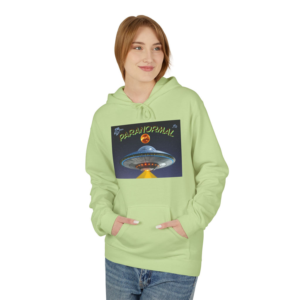 Retro UFO Spaceship Hoodie | Paranormal Alien Abduction Design